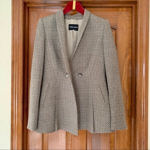 Giorgio Armani neutral plaid blazer